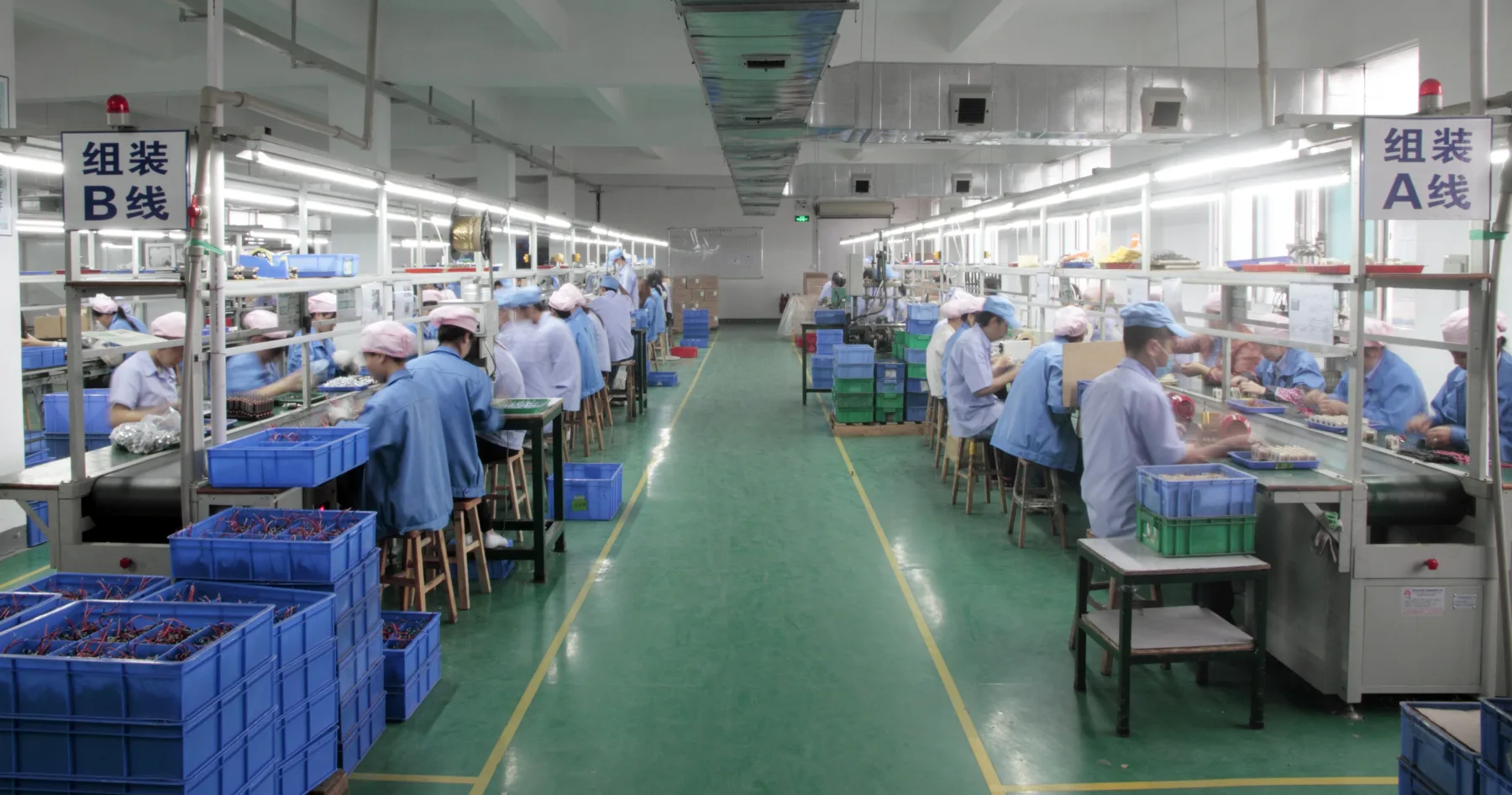 Motor assembly workshop at Zhanye Motor