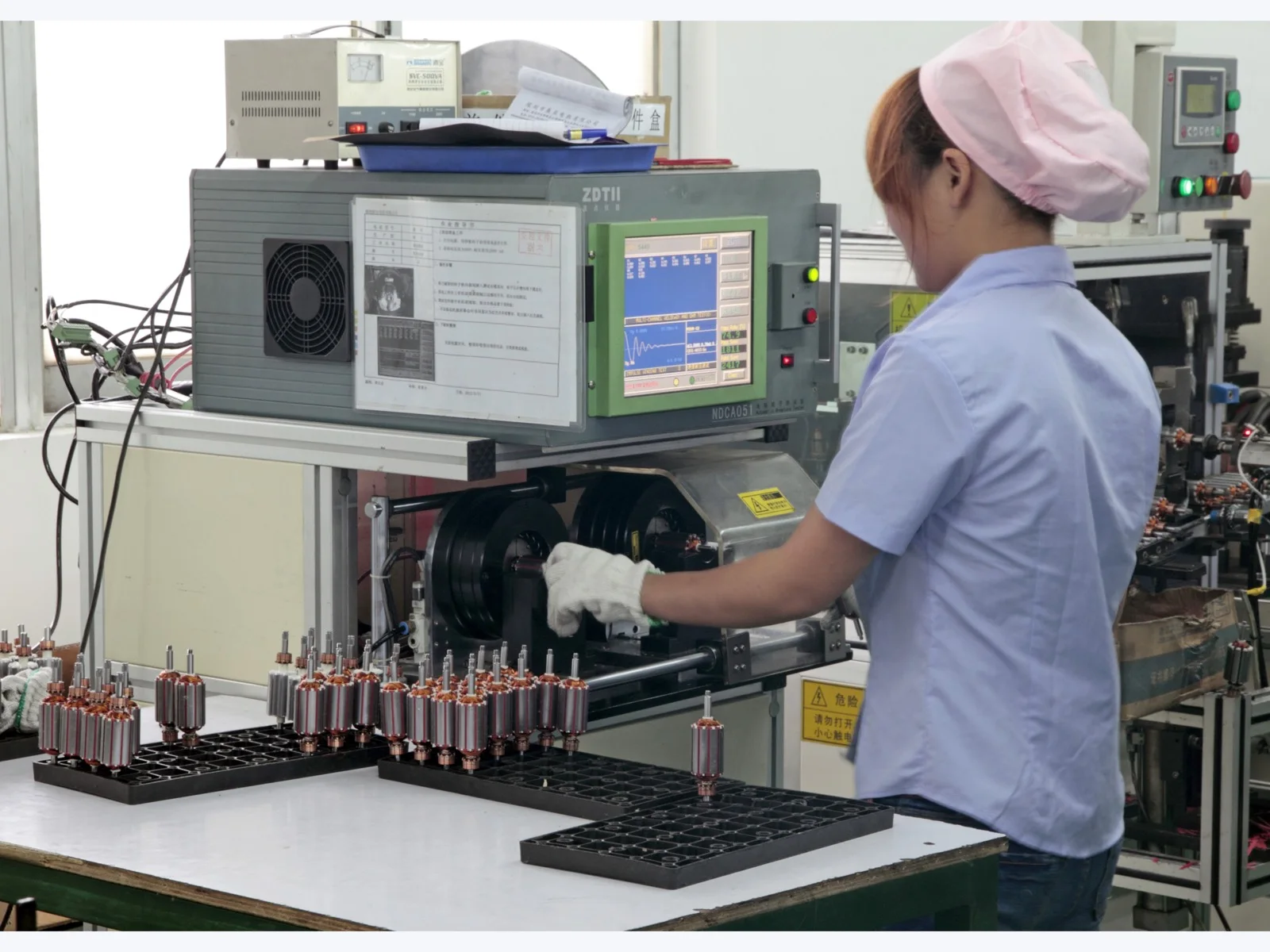 Motor rotor performance testing at Zhanye Motor